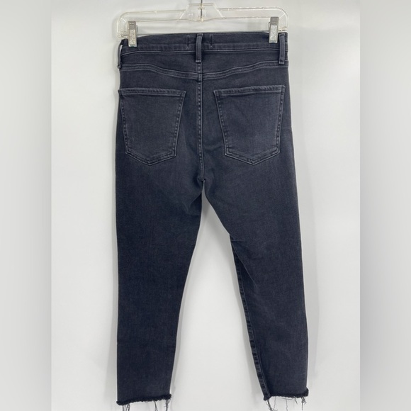 Agolde Sophie Mid Rise Skinny Ankle gray distress black Jeans size 27 - Picture 6 of 12